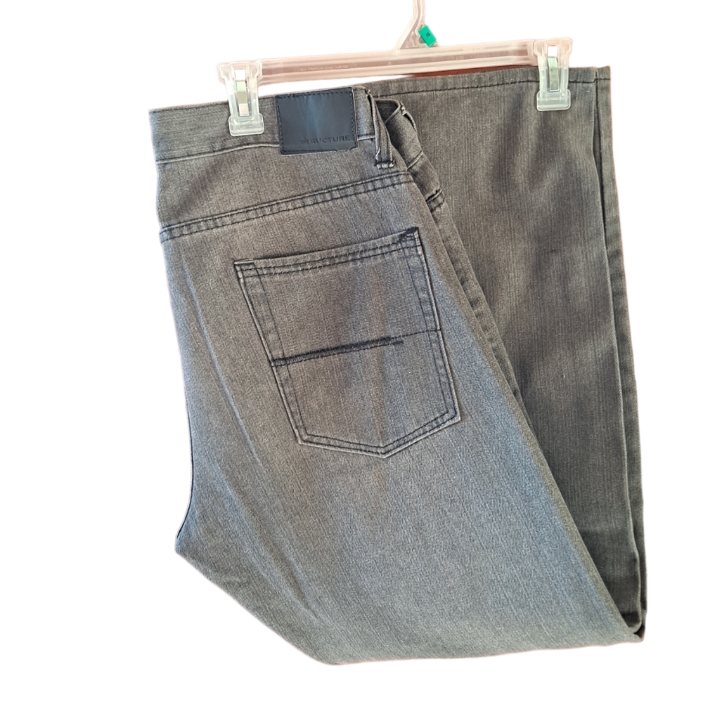 Structure Grey Slim Straight Leg jeans VINTAGE - Picture 2 of 3